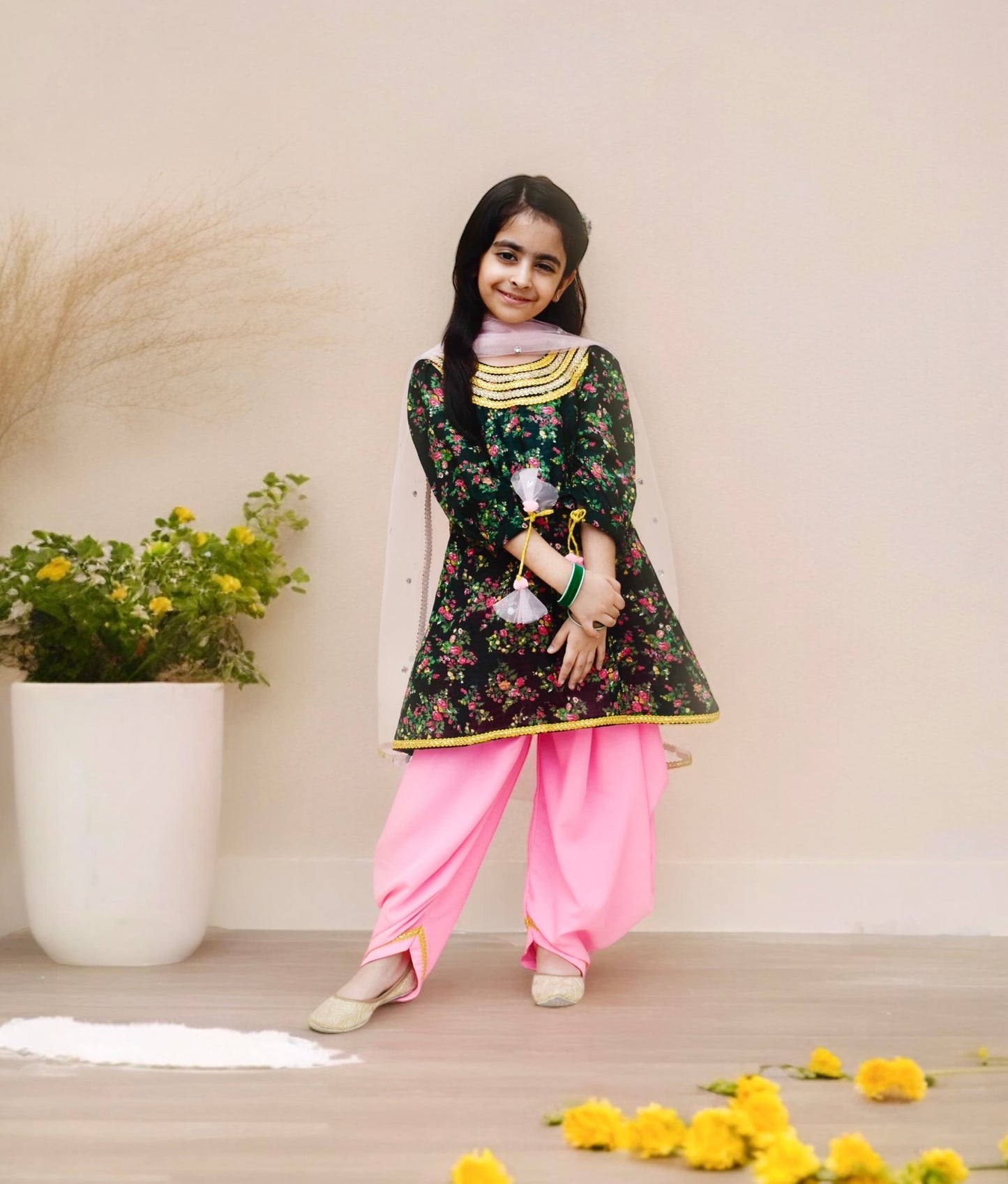 Printed kurti with Salwar