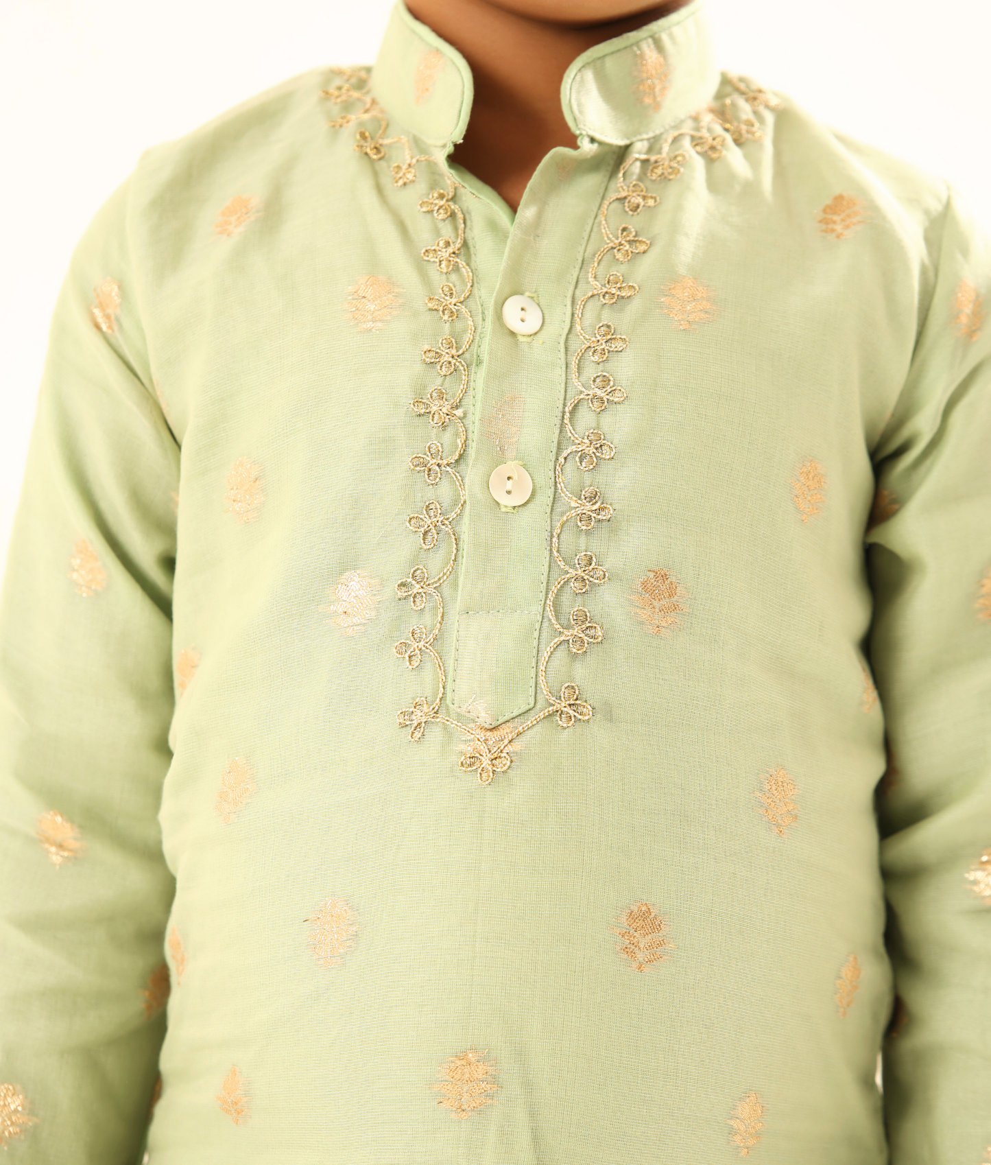 Green Chanderi Kurta with Pant