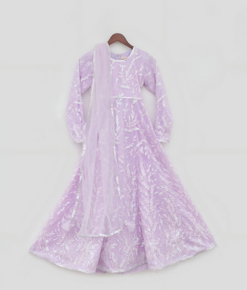 Buy Sparkling Lilac Anarkali for Girls Online In India