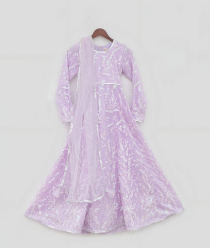 Buy Sparkling Lilac Anarkali for Girls Online In India