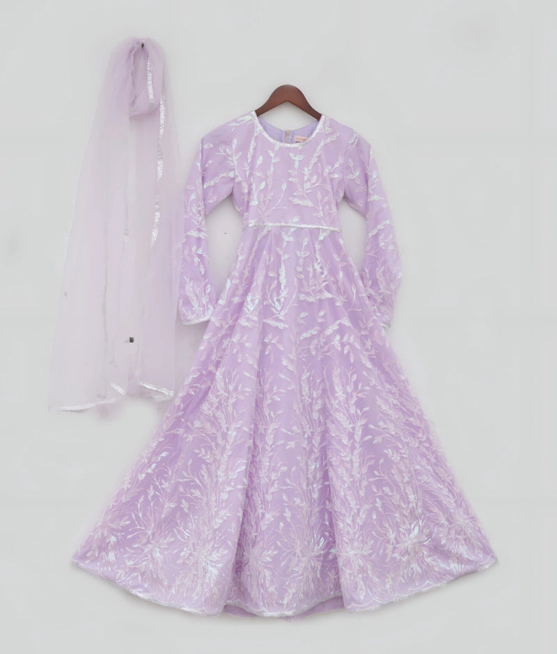 Buy Sparkling Lilac Anarkali for Girls Online In India