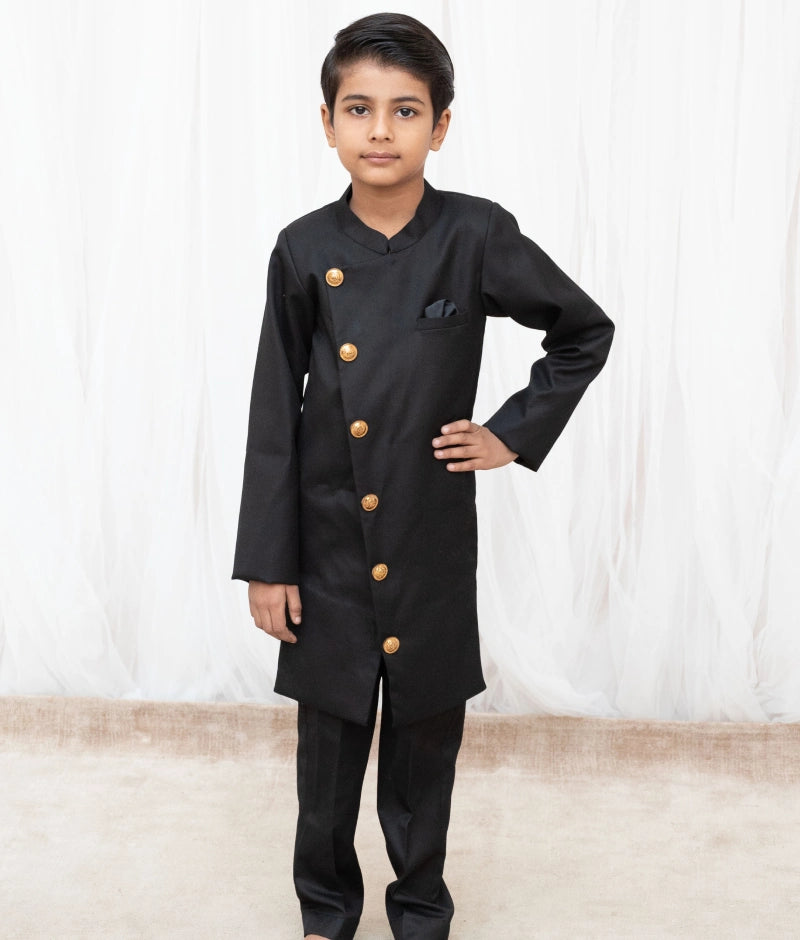 Black Achkan with Pant