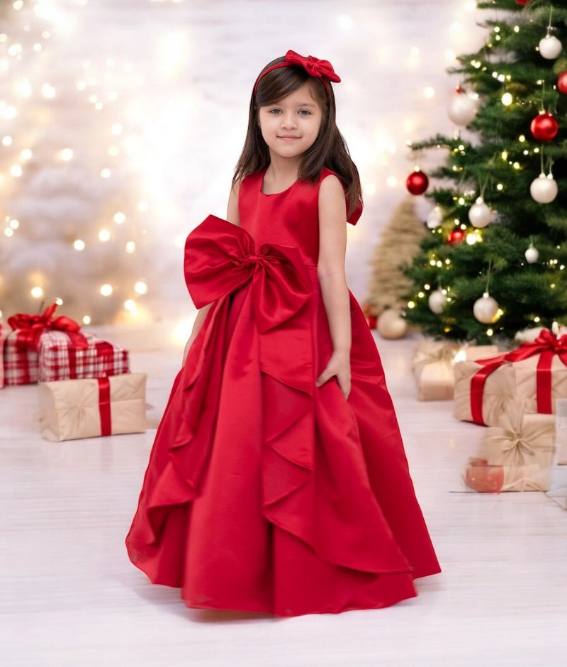 Red Satin Gown