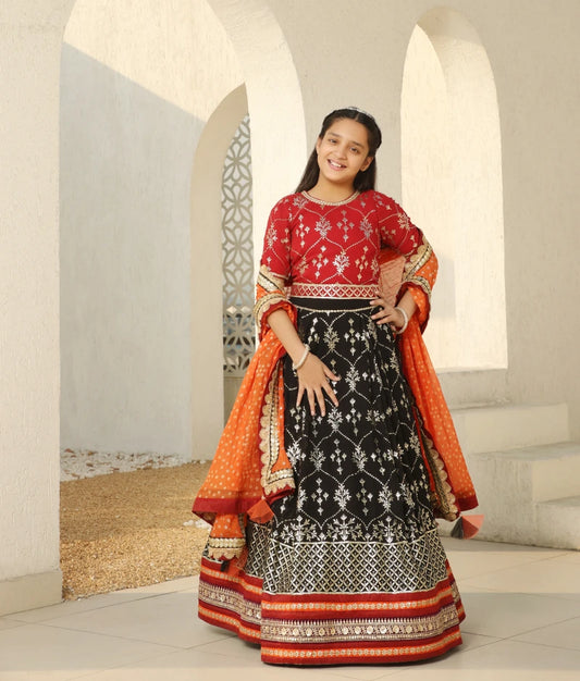 Maroon Gota Patti Lehenga Set