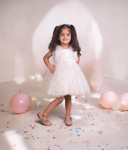 Baby Pink Butterfly Frock