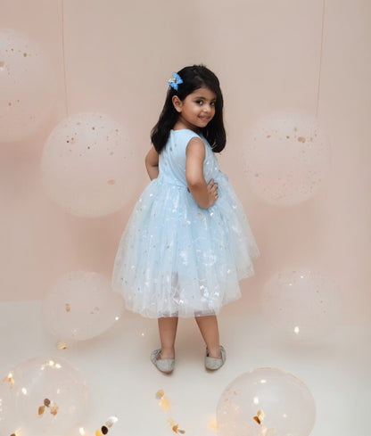 Manufactured by FAYON KIDS (Noida, U.P) Blue Butterfly High Low Dress