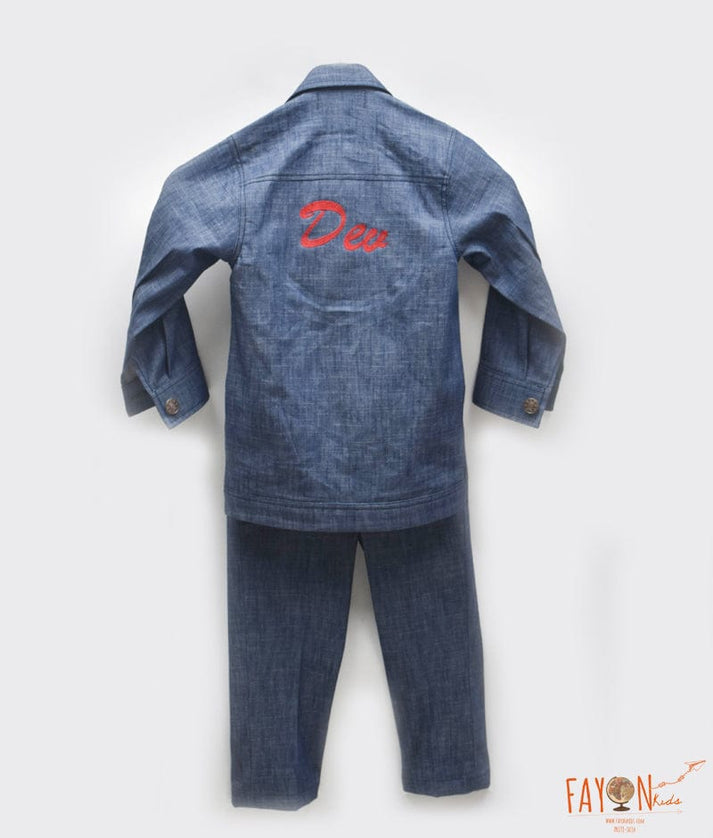 Manufactured by FAYON KIDS (Noida, U.P) Denim Jacket with T-Shirt and Pant