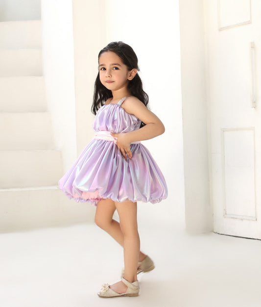 Manufactured by FAYON KIDS (Noida, U.P) Glimmering Purple Frock