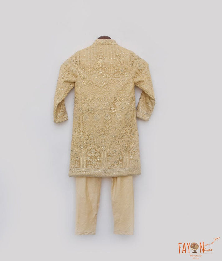 Golden Sherwani Set