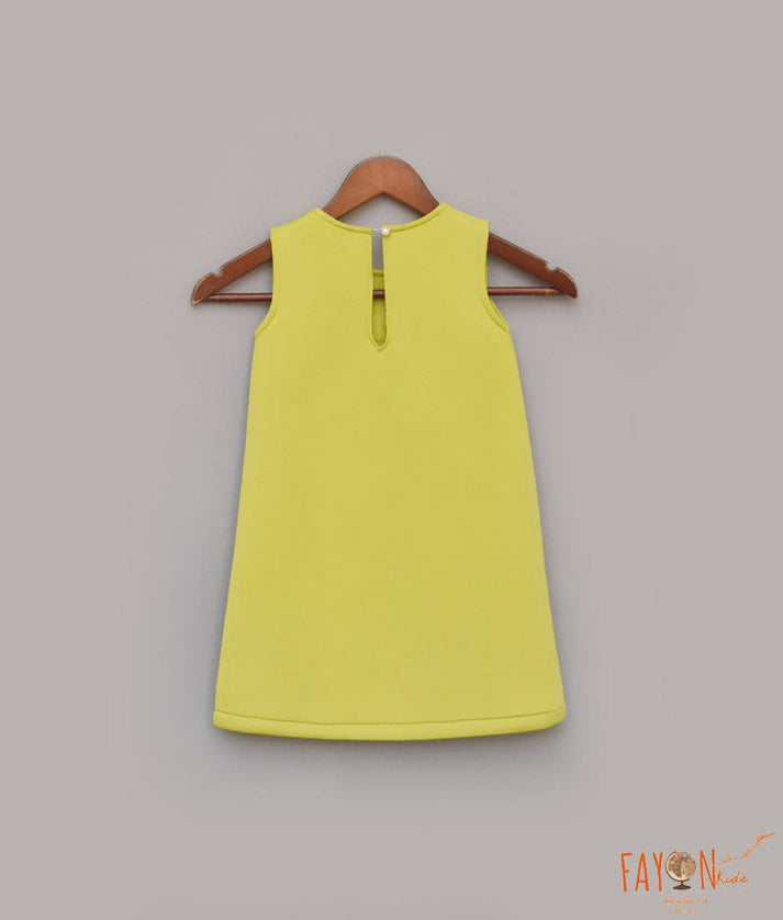 Green Neoprene Dress for Girls