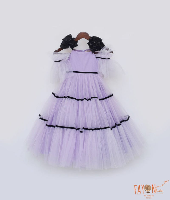 Lilac Net Gown for Girls