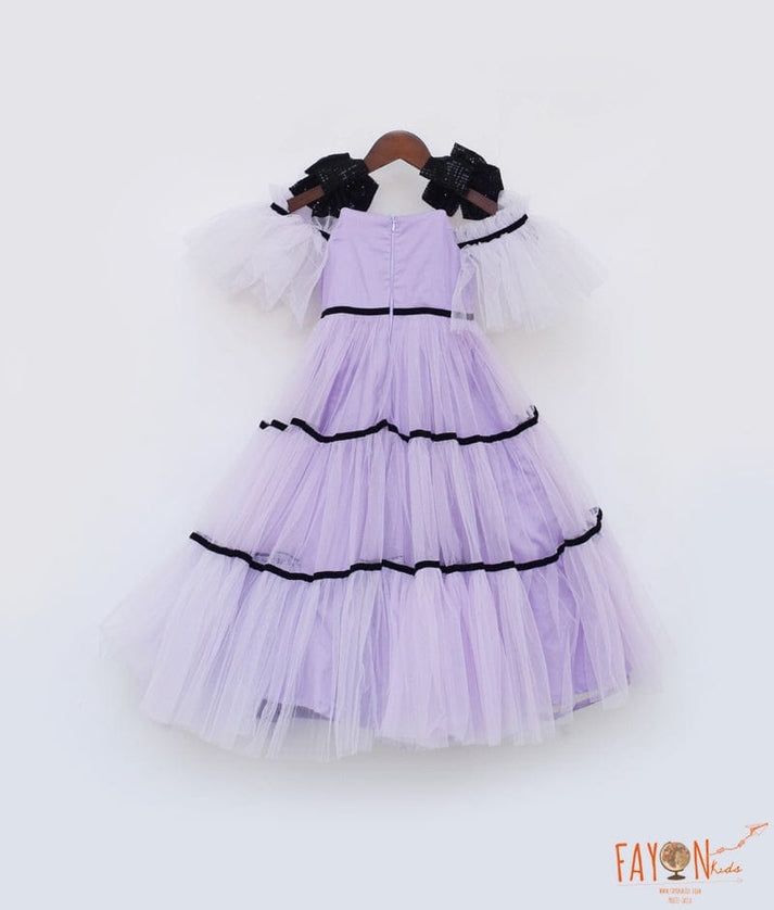 Lilac Net Gown for Girls