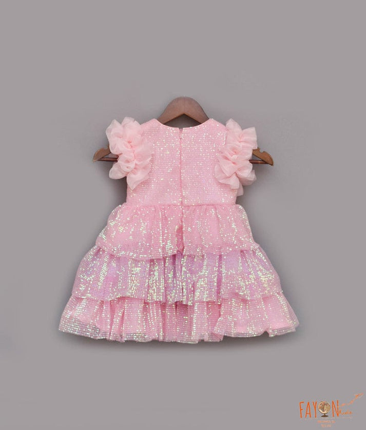 Manufactured by FAYON KIDS (Noida, U.P) Pink Sequence Frock