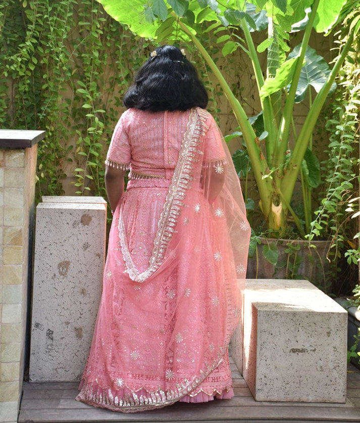 Pink Thread Lehenga Choli