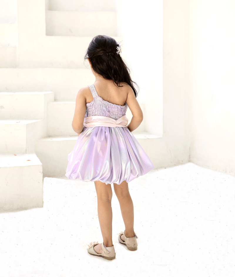 Purple to lavender dresses for juniors and flower girls.