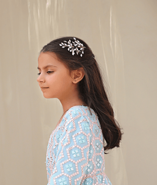 Manufactured by FAYON KIDS (Noida, U.P) Silver Leaves Hair Accessory