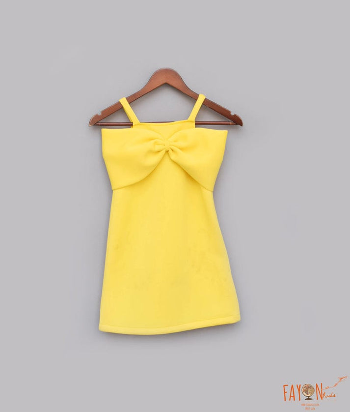 Yellow Neoprene Dress for Girls