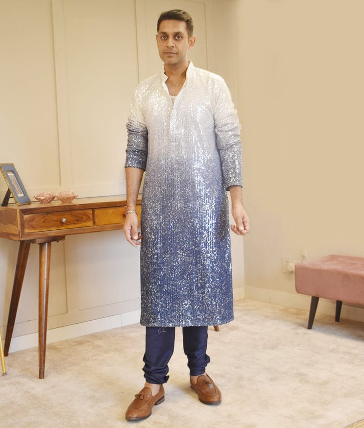 Blue Ombre Men's Kurta Set