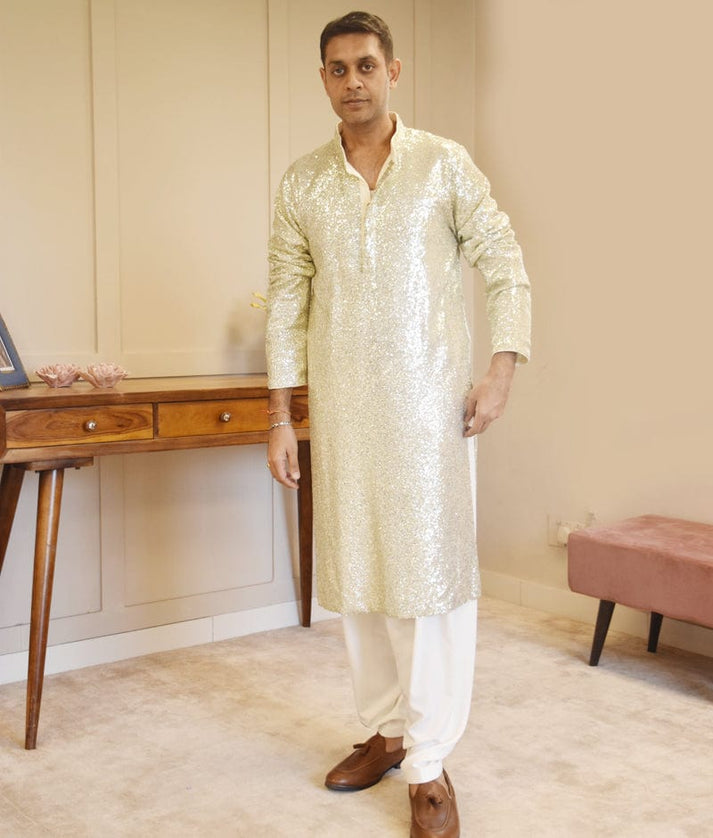 Men's Sequence Kurta with Salwar