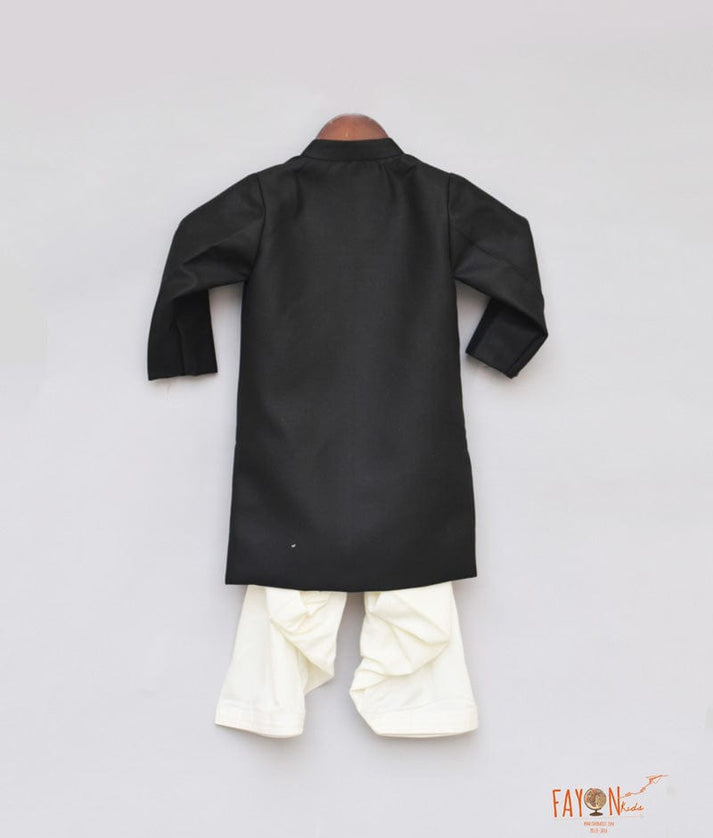 Fayon Kids Black Ajkan with Salwar for Boys