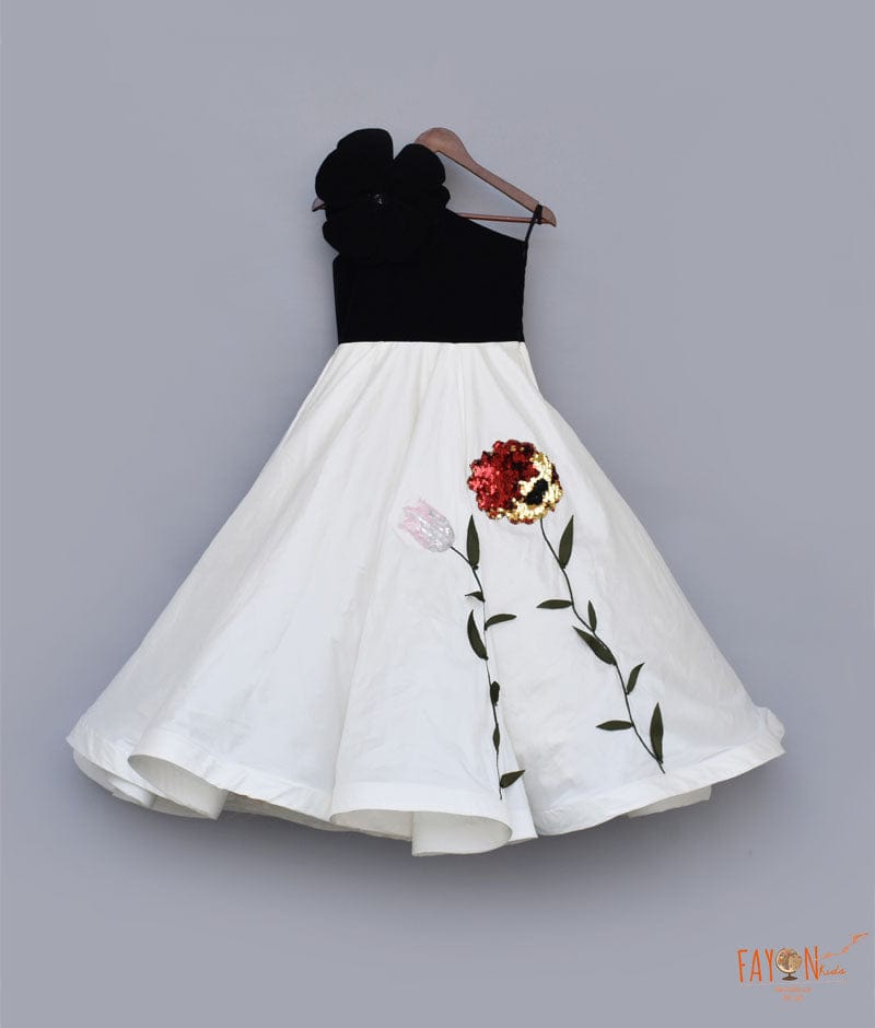 Black and best sale white frocks