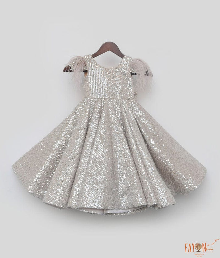 Golden Sequins Gown for Girls