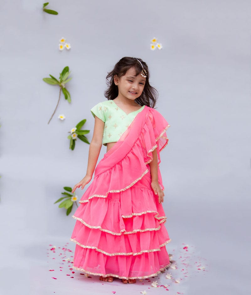 Buy ITSMYCOSTUME Bengali Saree Dress For Girls Kids Folk Dance Costume Kids  Costume Wear Online at Low Prices in India - Amazon.in