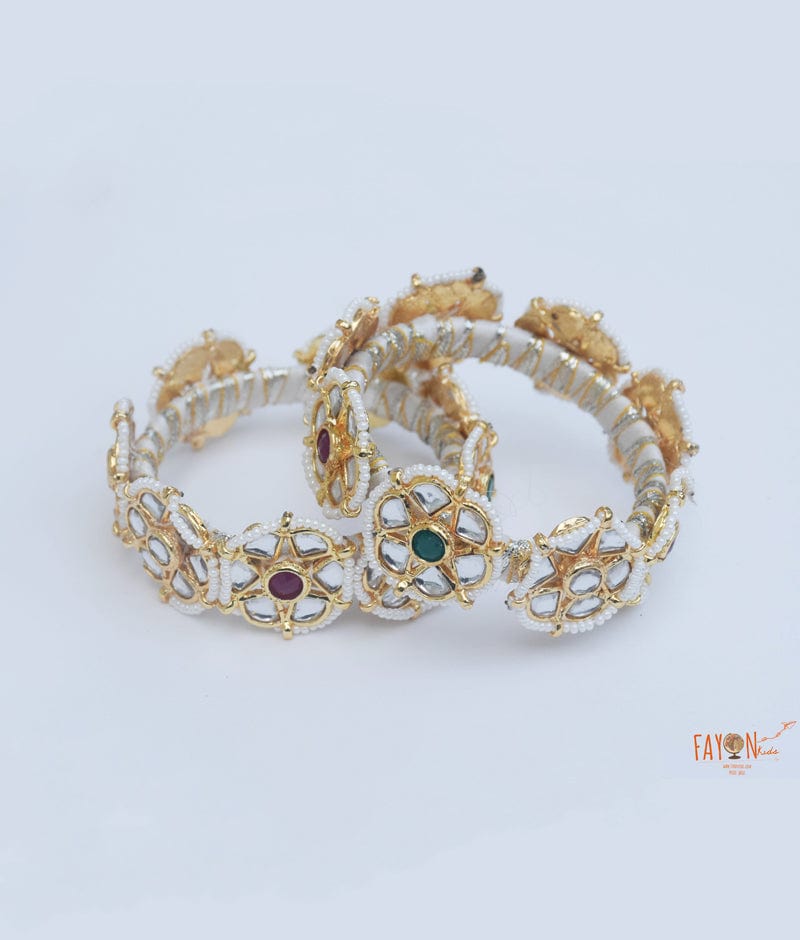 Kundan bangles hot sale online shopping