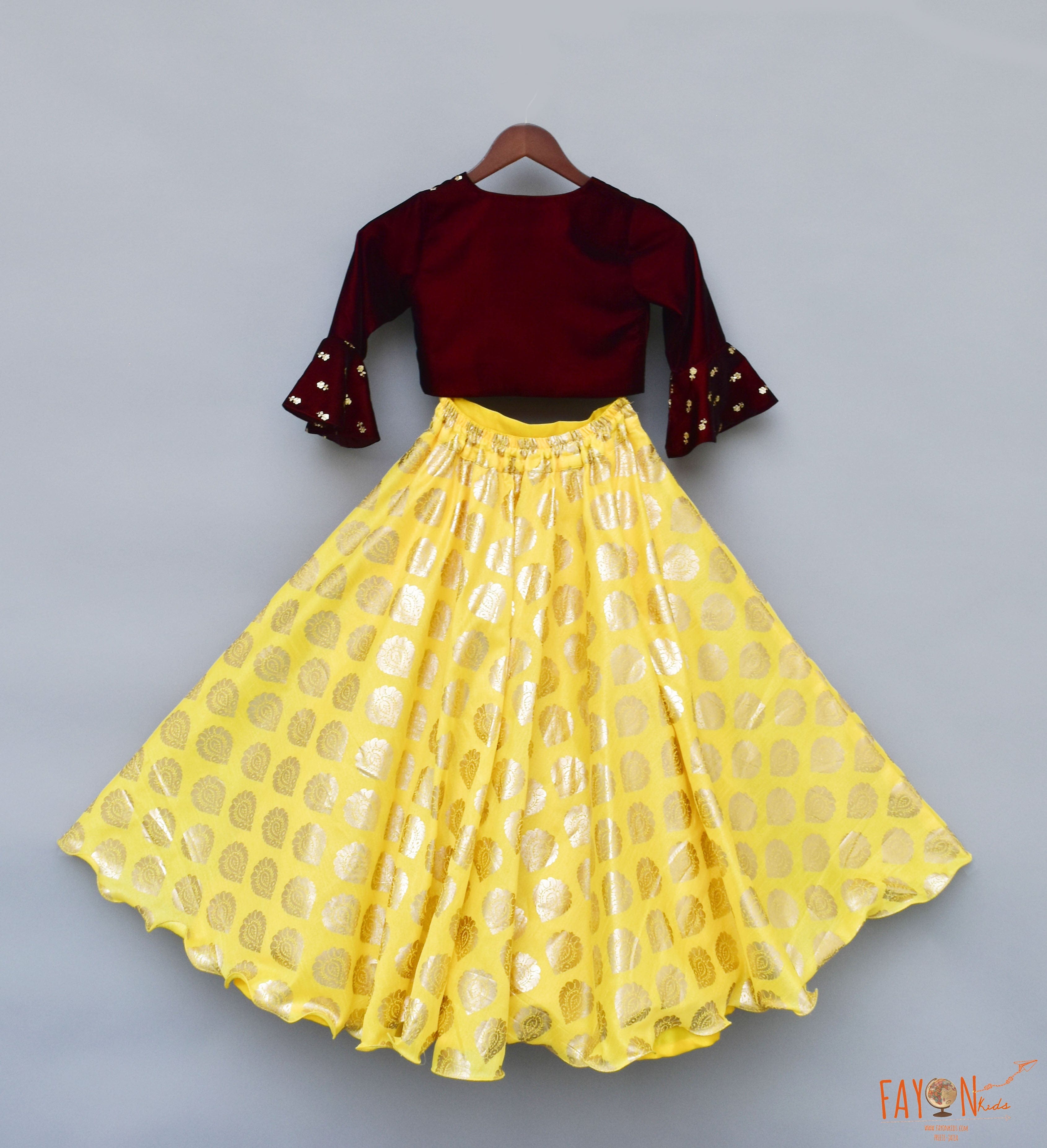 Shope Ravishing Mustard Yellow Thread Work Velvet Bridal Lehenga Choli From  Ethnic Plus