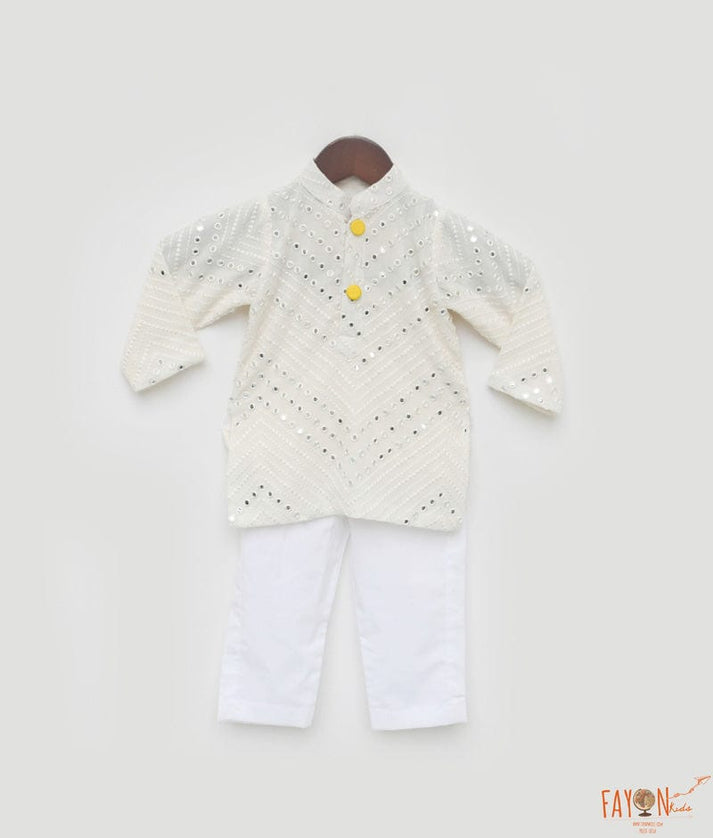 Mirror Embroidery Kurta and Pant for Boys