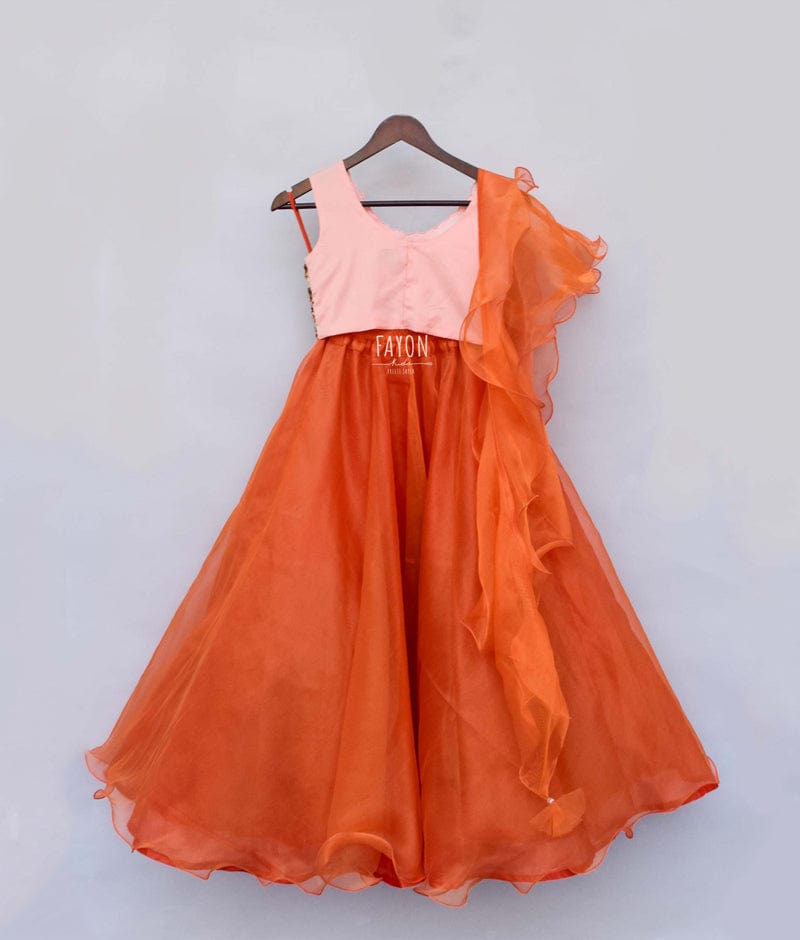 Shop Orange Lehenga With Pink Dupatta for Women Online from India's Luxury  Designers 2023