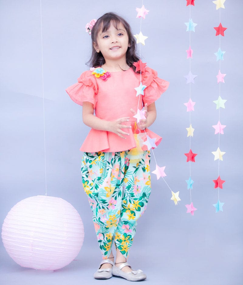 Buy Embroidered Angrakha & Dhoti Pant Set by Tiber Taber at Aza Fashions |  Dresses kids girl, Baby girl dress design, Beautiful baby girl dresses