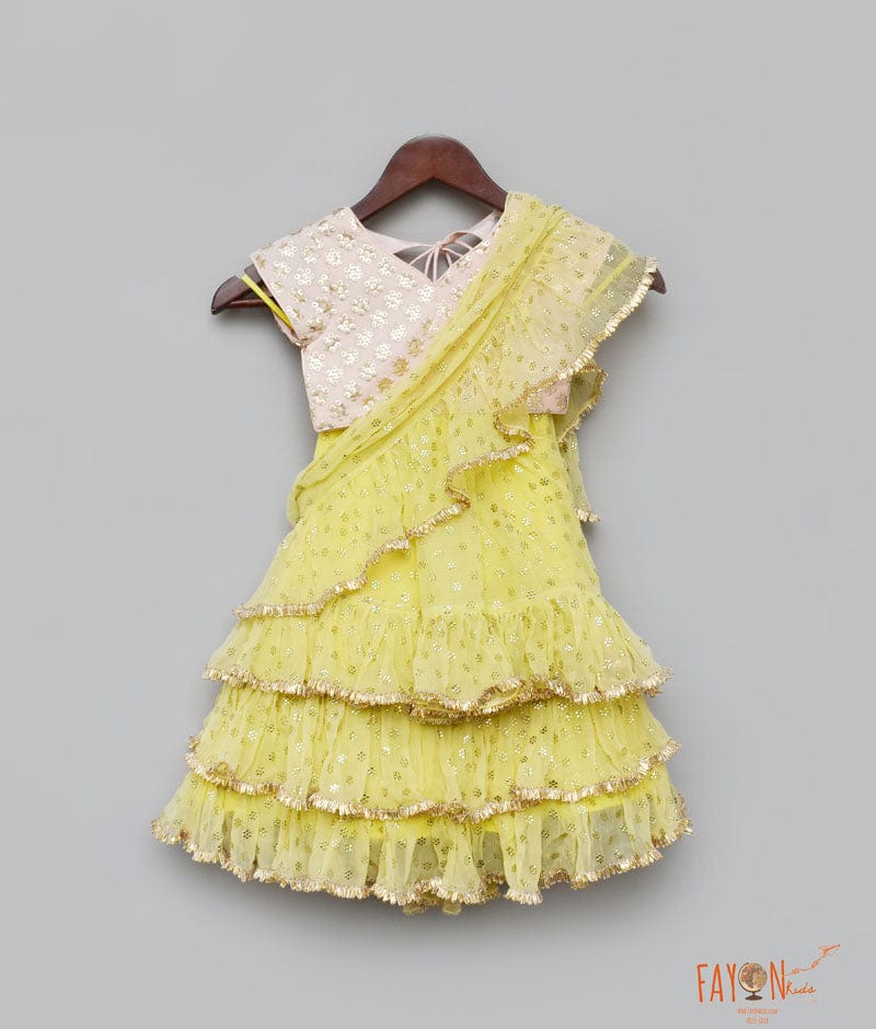 1 - 15 butter silk kids frock – www.vannamayil.com