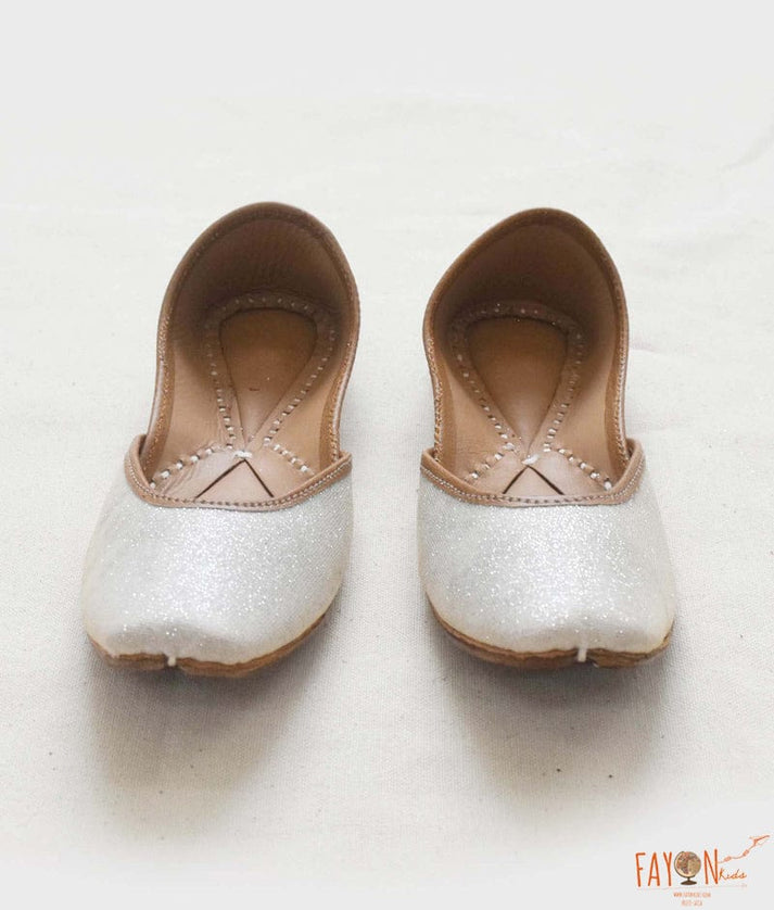 Fayon Kids Silver Shimmer Jutti for Girls