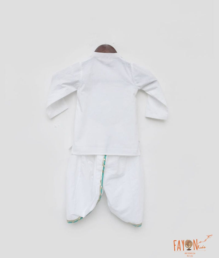 Fayon Kids White Kurta with Dhoti for Boys