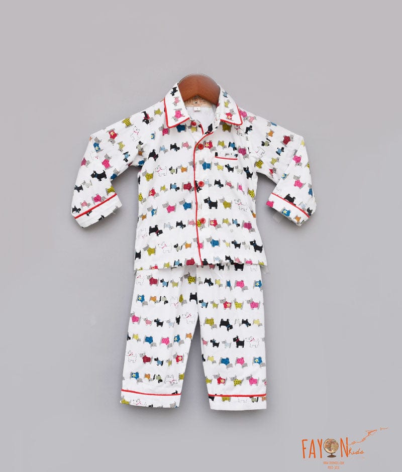 Pineapple Print Baby Boy Cotton Night Suit Online|The Feel Good Studio