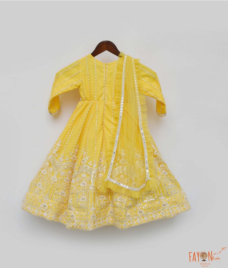 Girls Rose Hand Smocked Dress in Lemon Yellow | Trotters – Trotters  Childrenswear USA