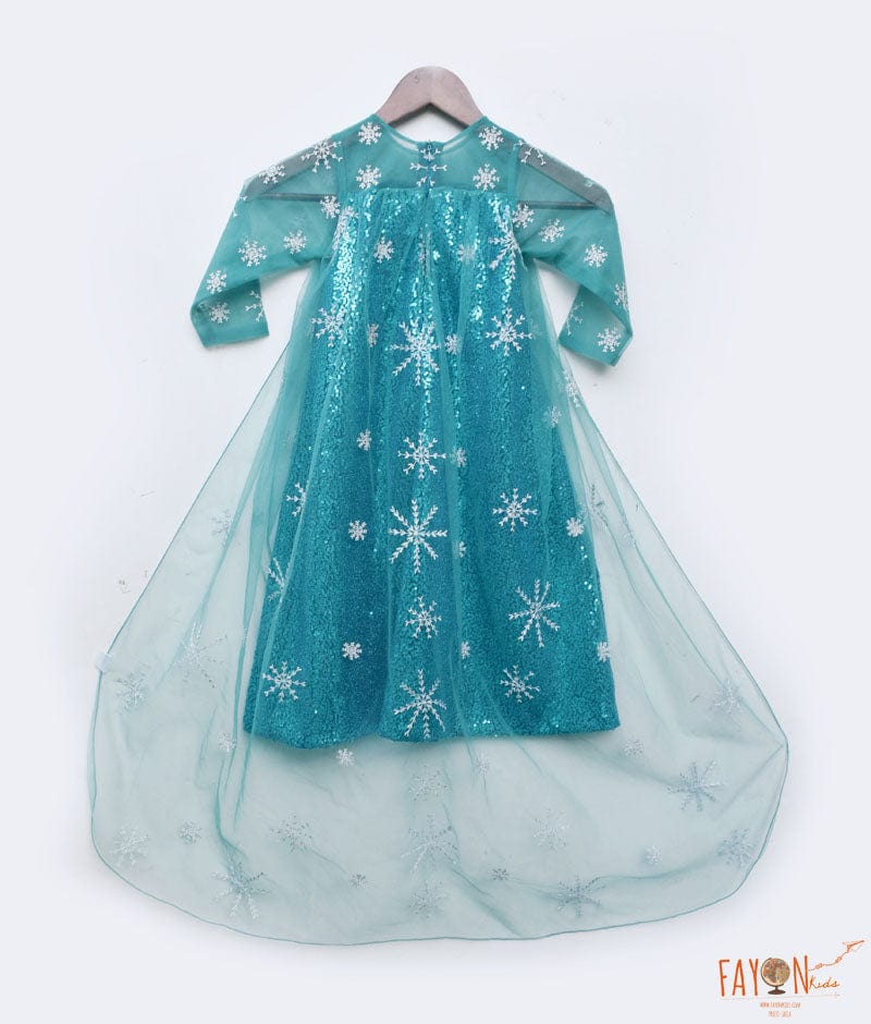 Frozen Elsa Costume Sparkly Velvet Dress | eBay