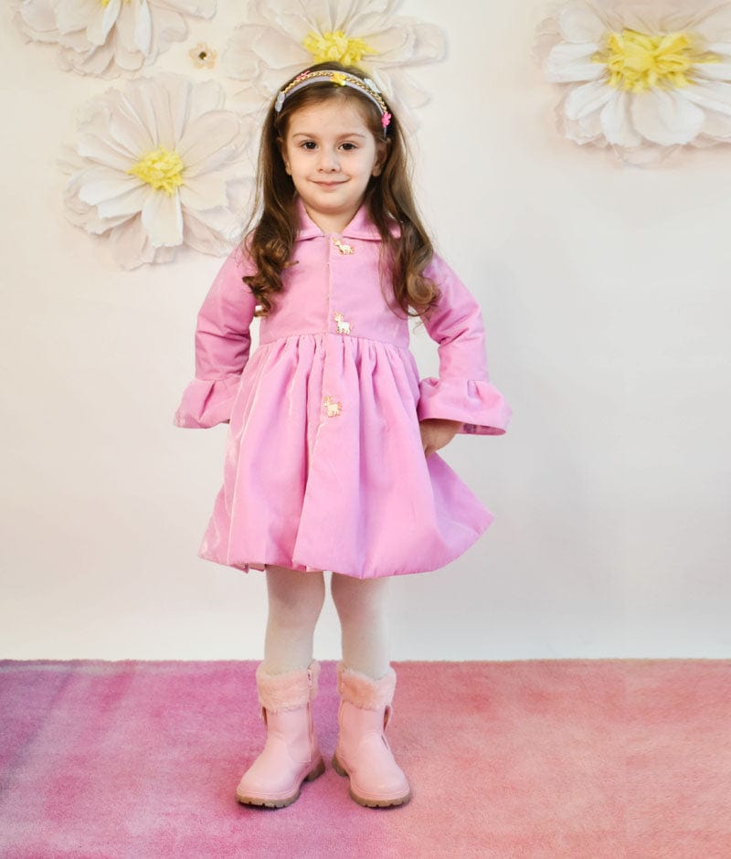 Baby Lace Ruffle Trim Bow Front Velvet Dress With Headband | Girls winter  dresses, Dresses kids girl, Cute baby dresses