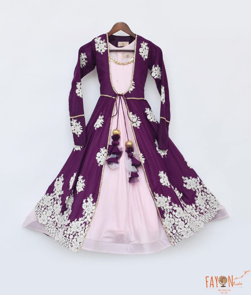 Maroon Blush Lehriya Dress WSK32 | Girls dresses, Kids indian wear, One  piece dress