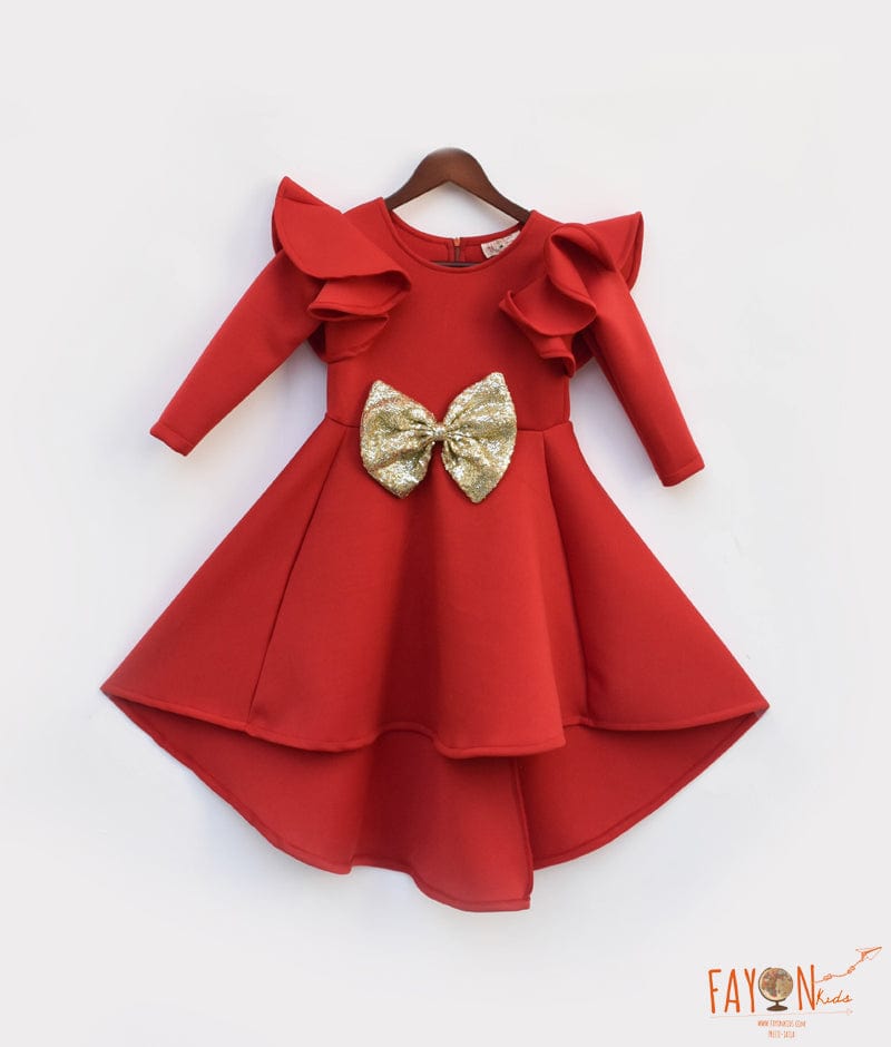 Red frock design deals for baby girl