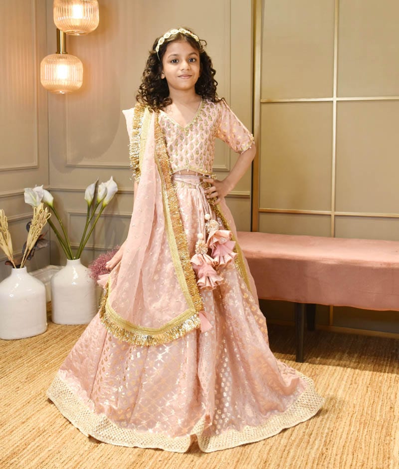 Fancy kids girl lehenga choli at Rs.1550/Piece in surat offer by Surati  fabric